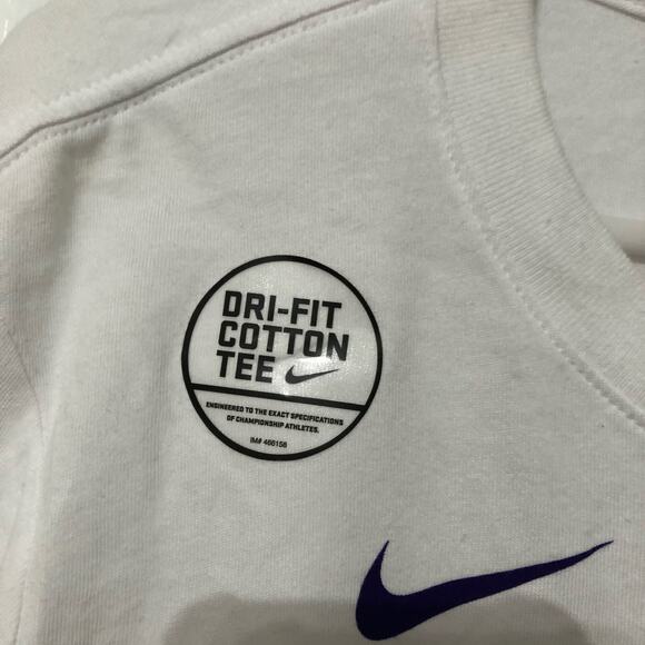 Nike‎ Dri-Fit Men's Tee Shirt Size Large White Graphic Print Long Sleeve NEW - Picture 8 of 15